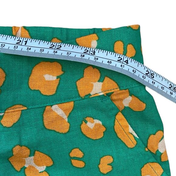 Tabitha Brown Target Shorts 3X Leopard Animal Print High Rise Pleat Linen 554 - Picture 5 of 9